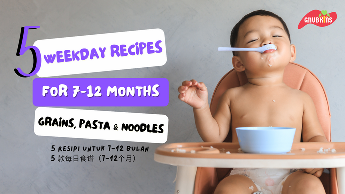5 Weekday Recipes for 7-12 Months - Puree, Pasta, Noodles (Suitable for vegan diet)