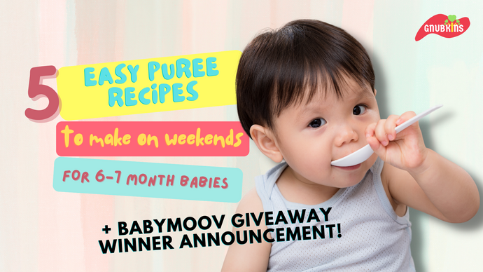 5 Easy Puree Recipes to Make On Weekends + Babymoov Giveaway Winner Announcement