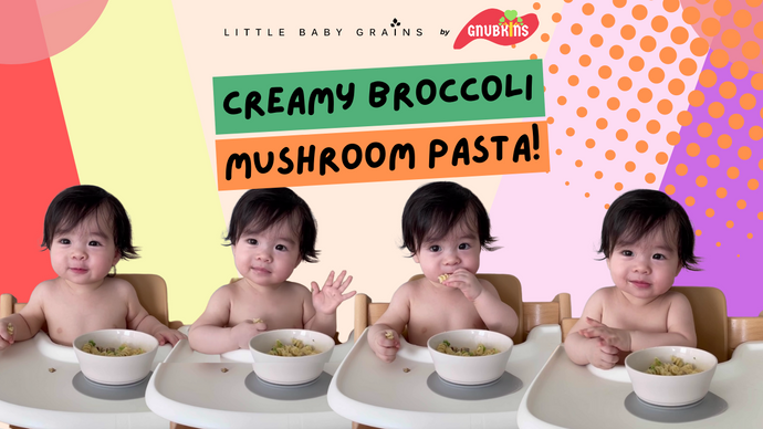 Pasta Cendawan Brokoli Berkrim | 9 Bulan Bayi | Resipi Penyapihan Dipimpin Bayi 