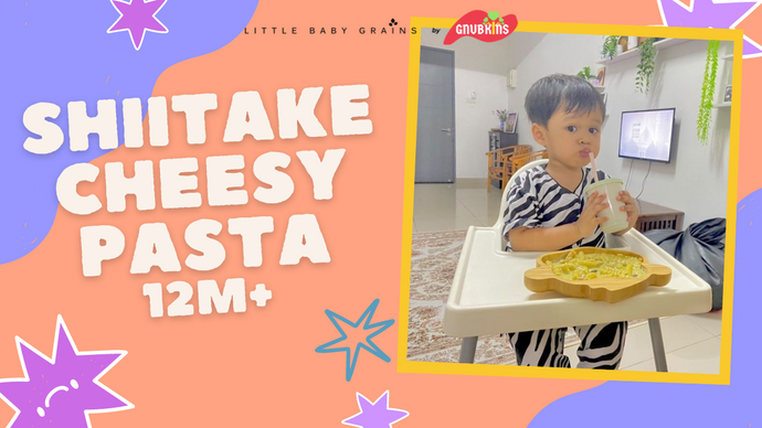Shiitake Cheesy Pasta | Resepi Kanak-kanak | Resipi Kanak-kanak |香菇芝士意面配炸鸡儿童食谱