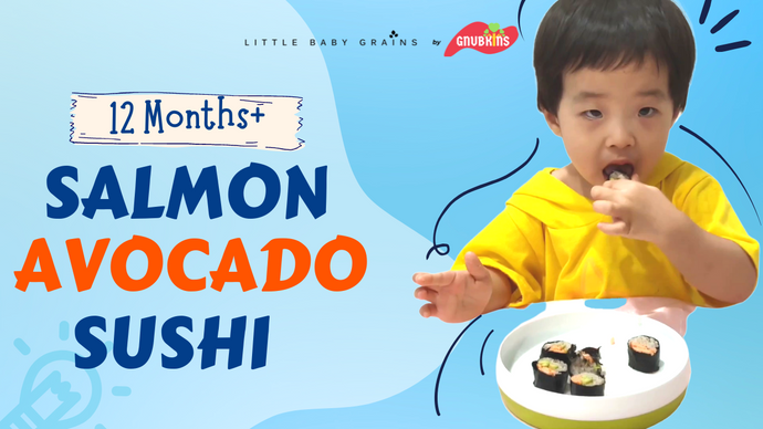 Salmon Avocado Sushi Kids Recipe | Resipi Kanak-kanak | 三文鱼鳄梨寿司 | 小孩食谱