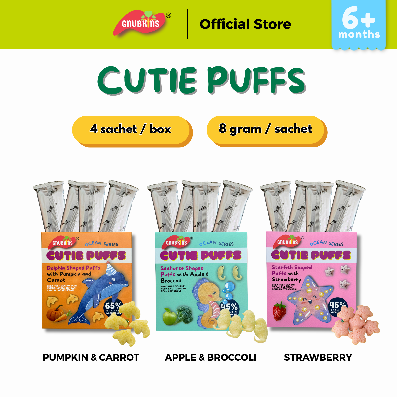 Cutie Puffs Rice Puff Snack
