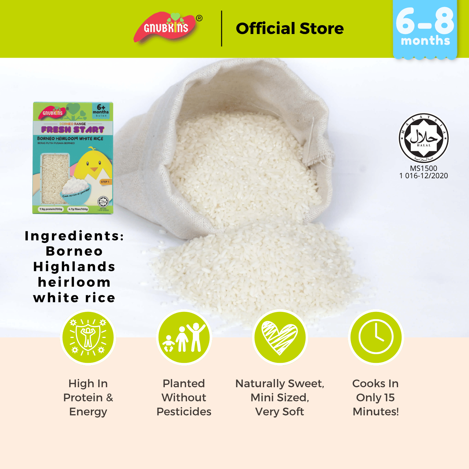 Baby Rice BORNEO (PREMIUM) Range