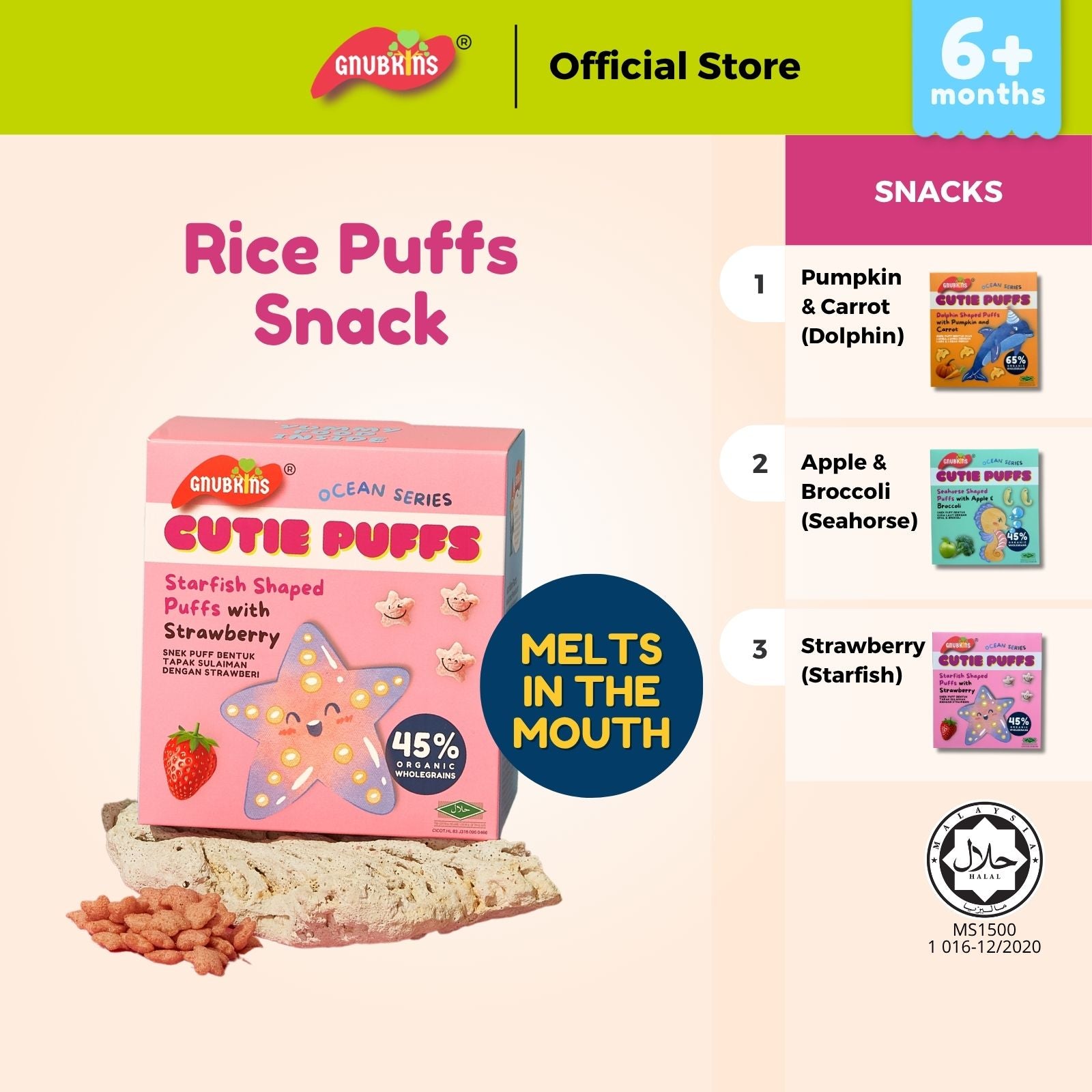 Cutie Puffs Rice Puff Snack