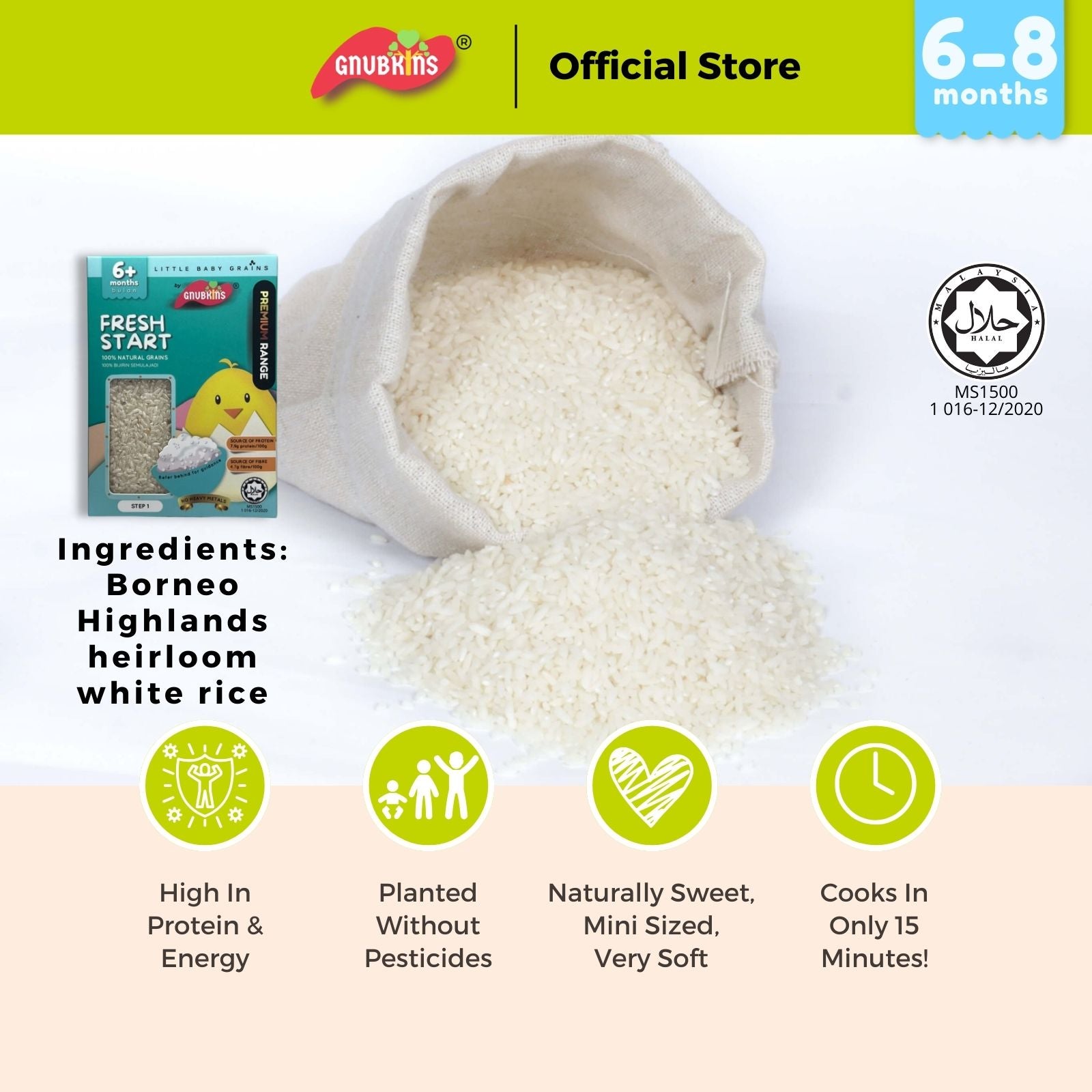 Baby Rice BORNEO (PREMIUM) Range