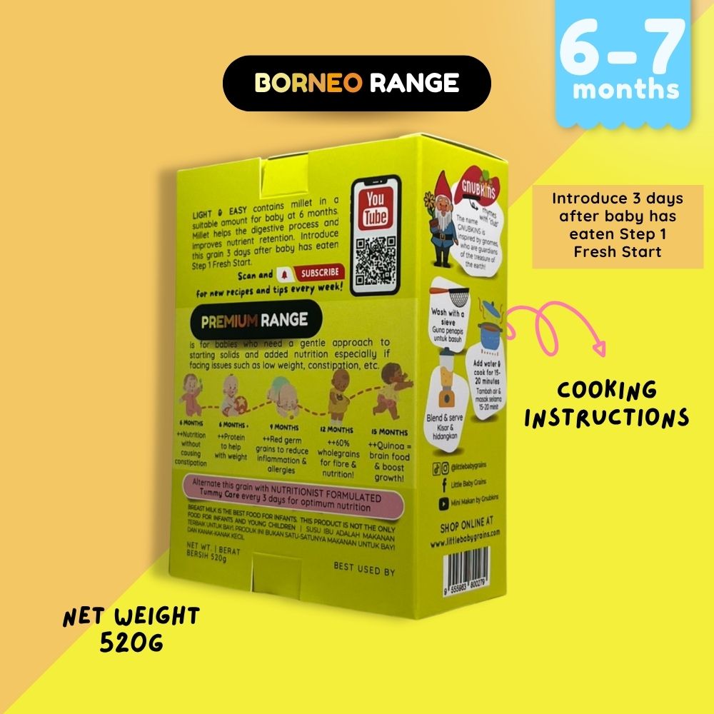 Baby Rice BORNEO (PREMIUM) Range (6-15 Months)