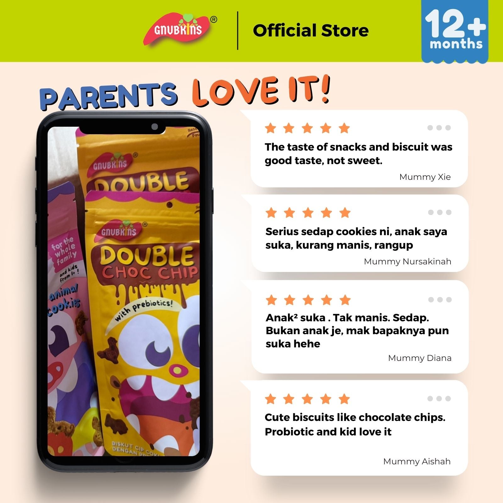 Prebiotic Kids Cookies Mini Pack 40g