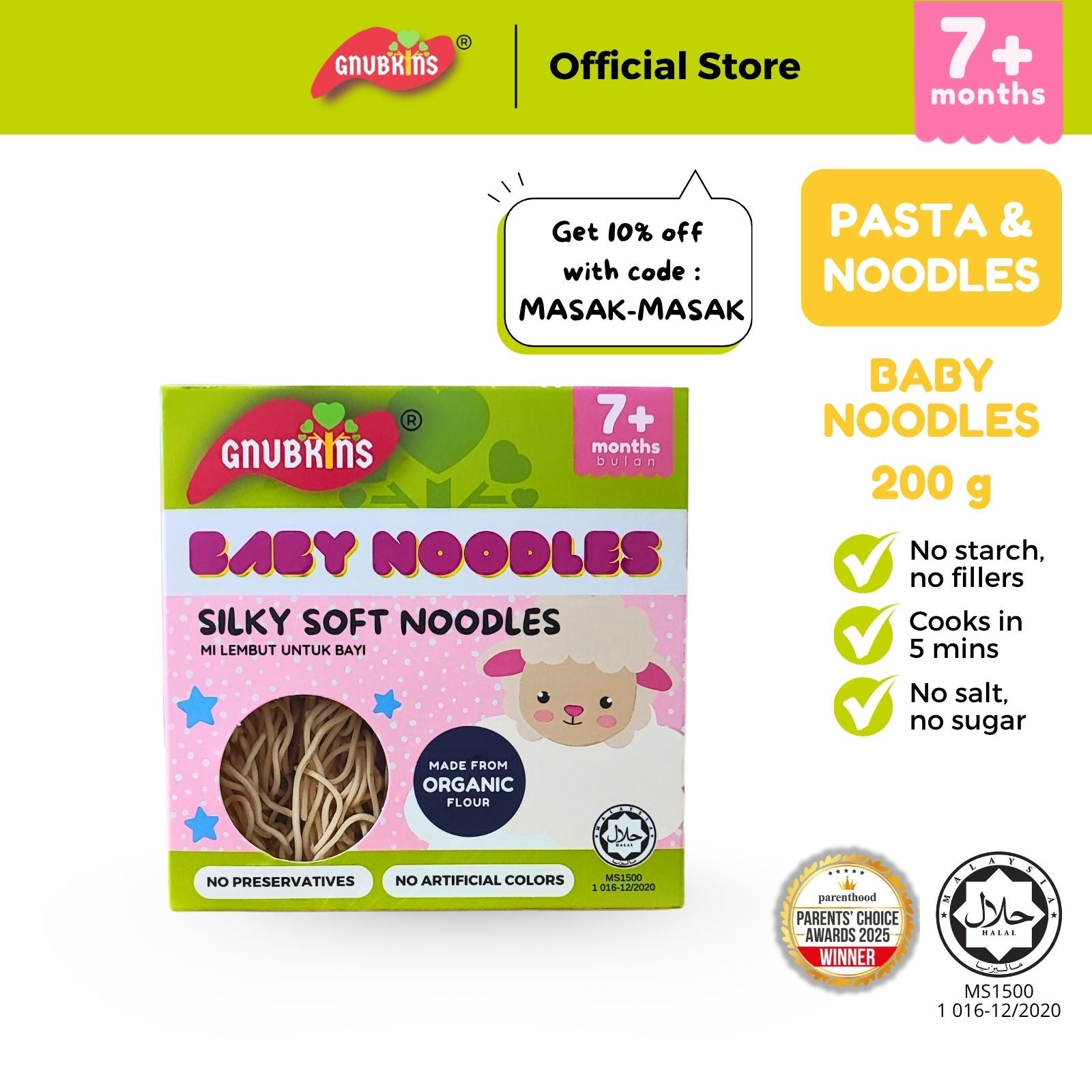 Silky Soft Baby Noodles