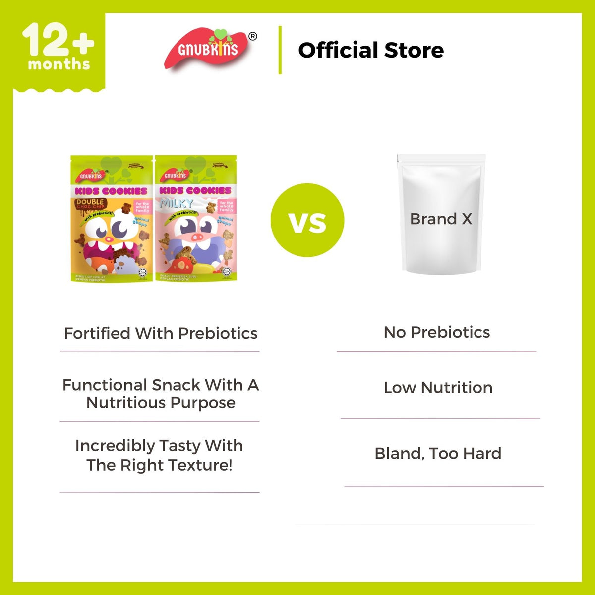 Prebiotic Kids Cookies 40g/100g
