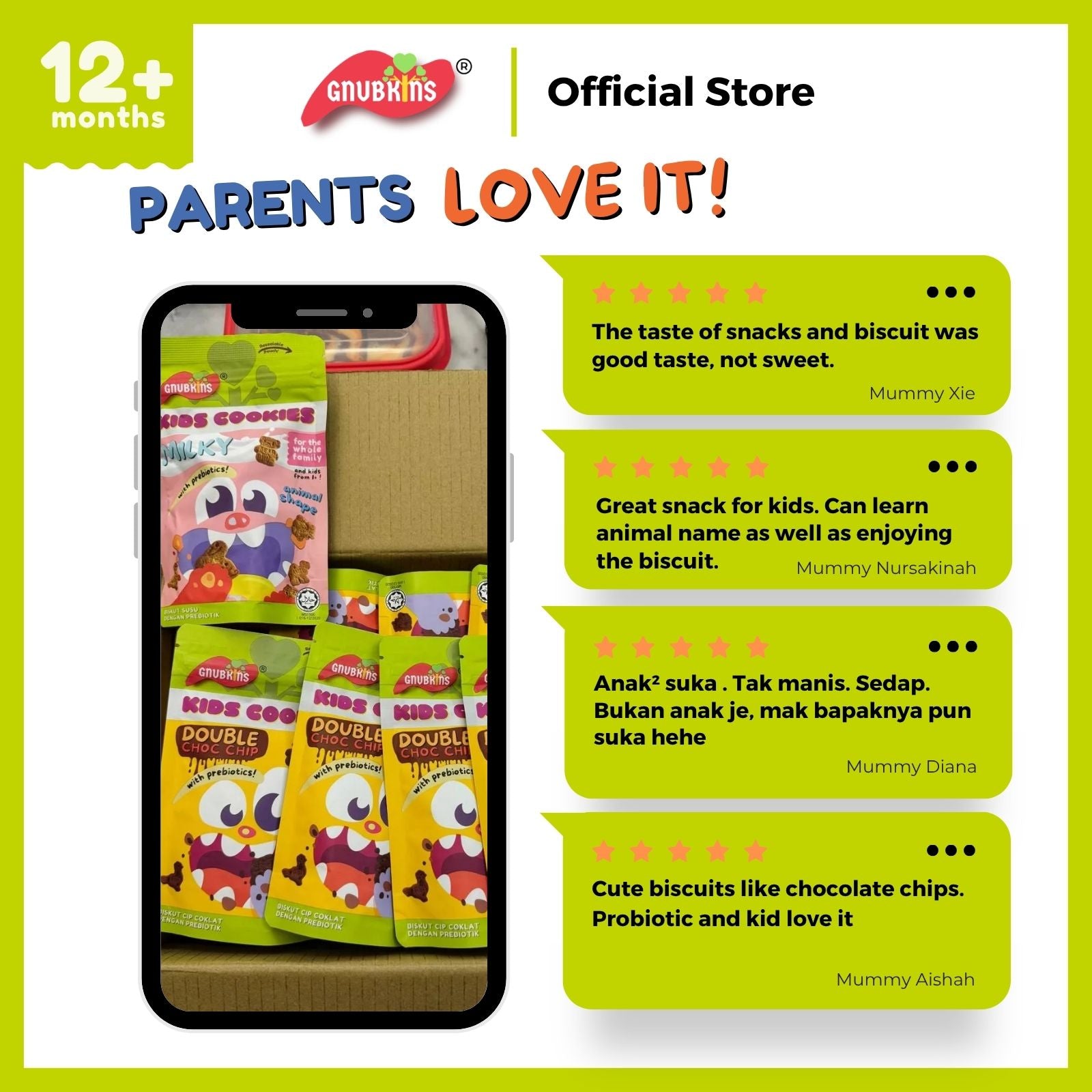 Prebiotic Kids Cookies 40g/100g