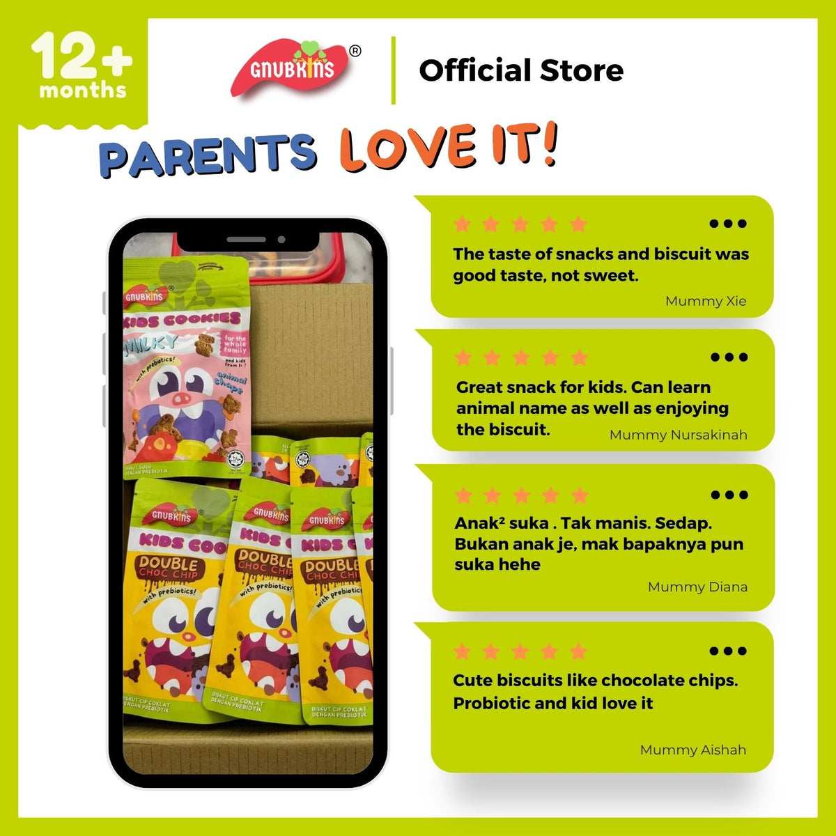 Prebiotic Kids Cookies 40g/100g
