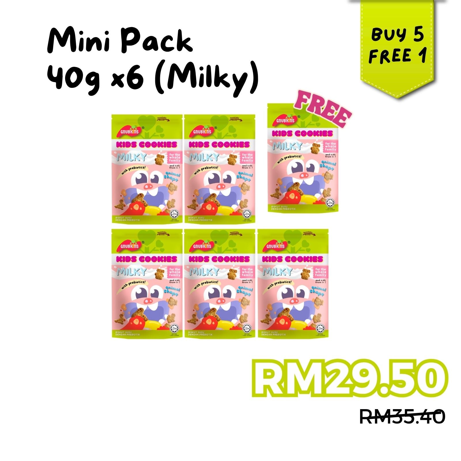 Prebiotic Kids Cookies 40g/100g