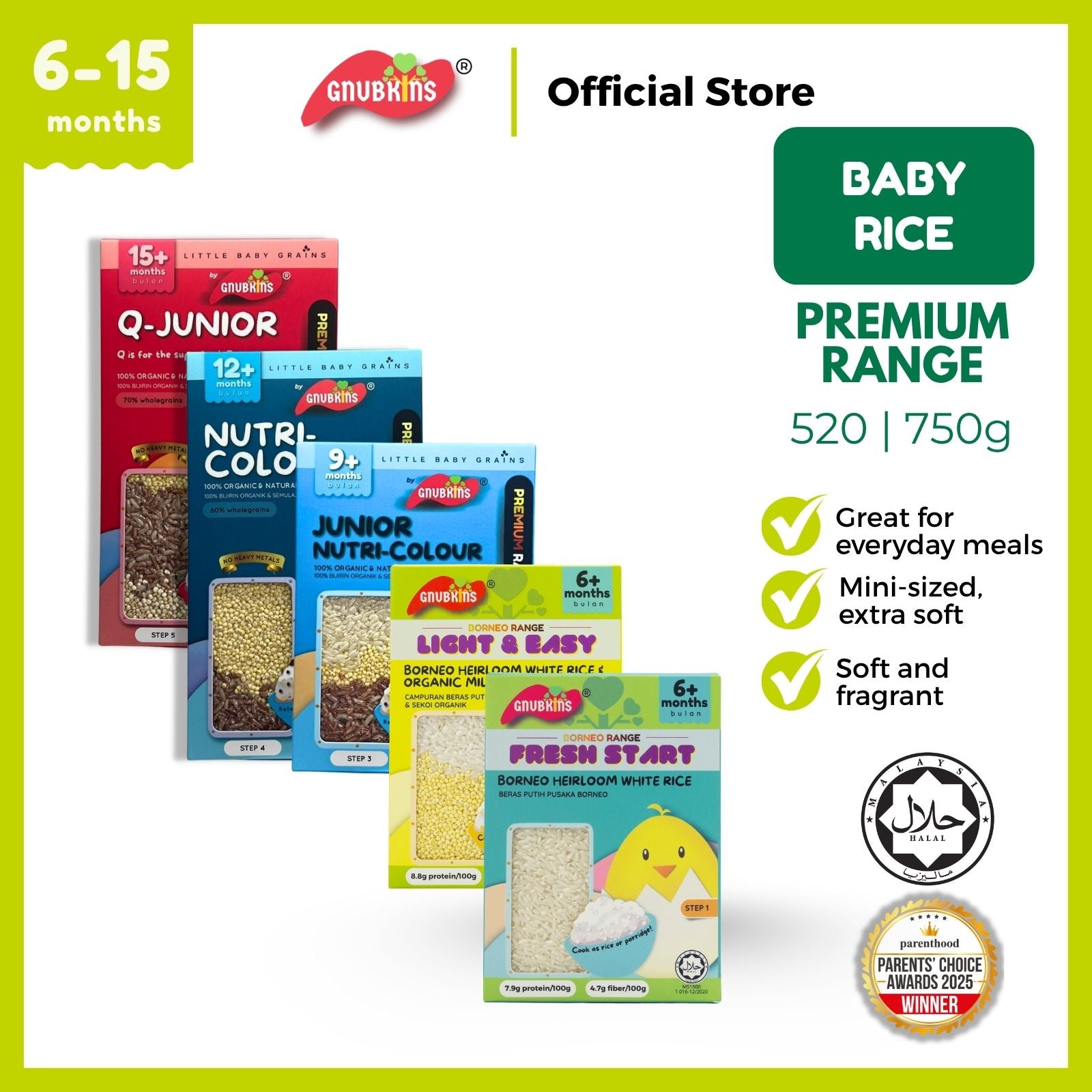 Baby Rice BORNEO (PREMIUM) Range