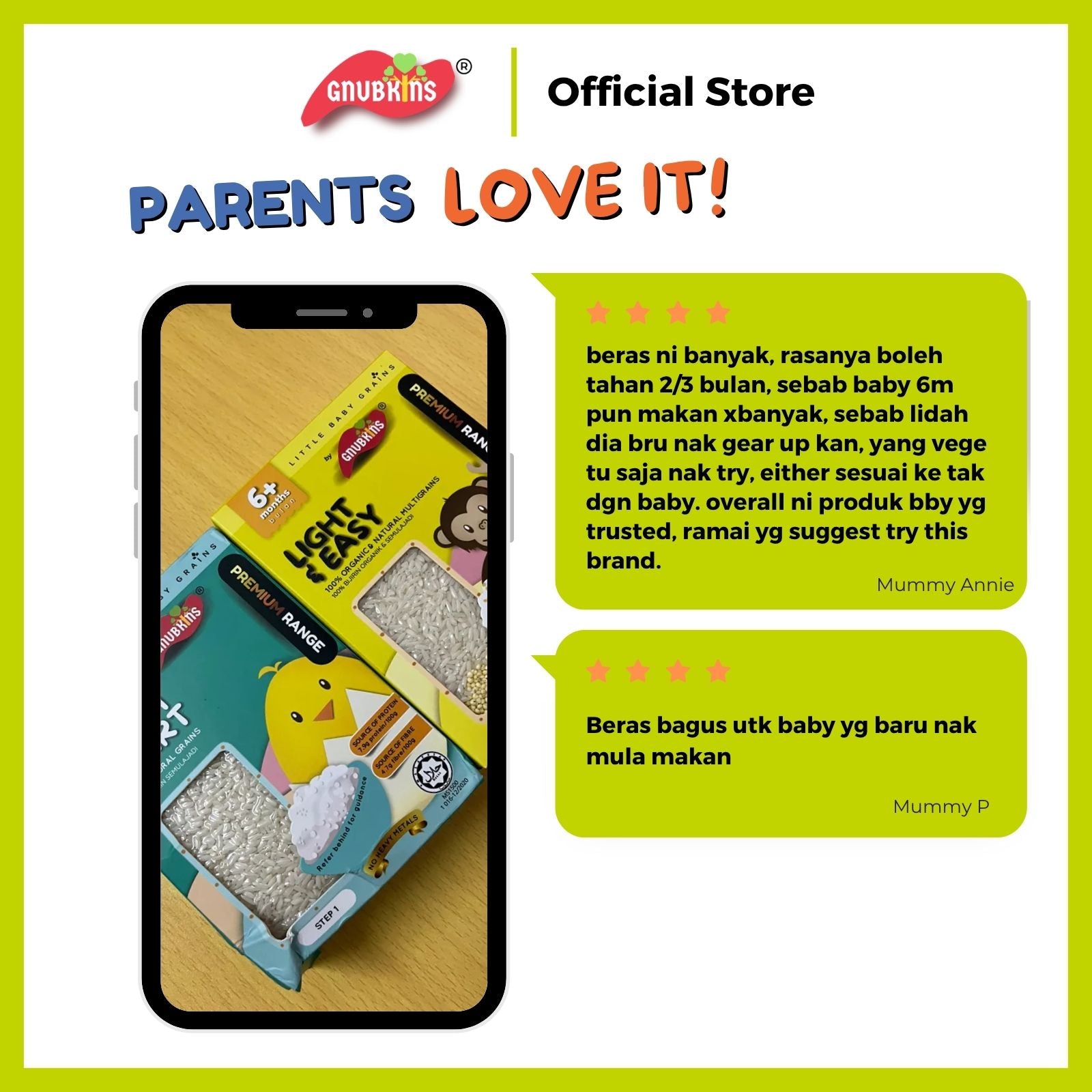 Baby Rice BORNEO (PREMIUM) Range