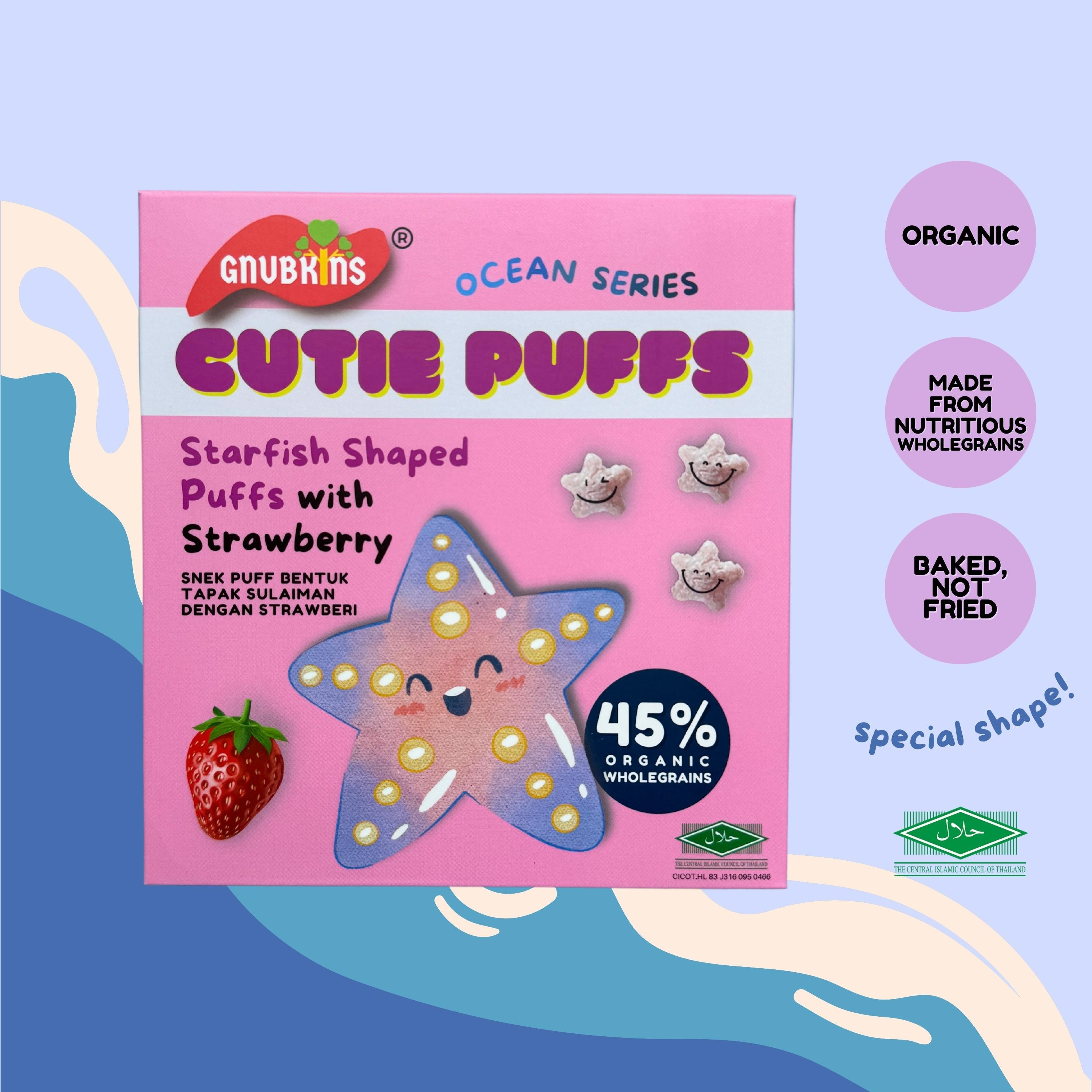 Organic Starfish Shaped Puffs with Strawberry (6 months onwards)