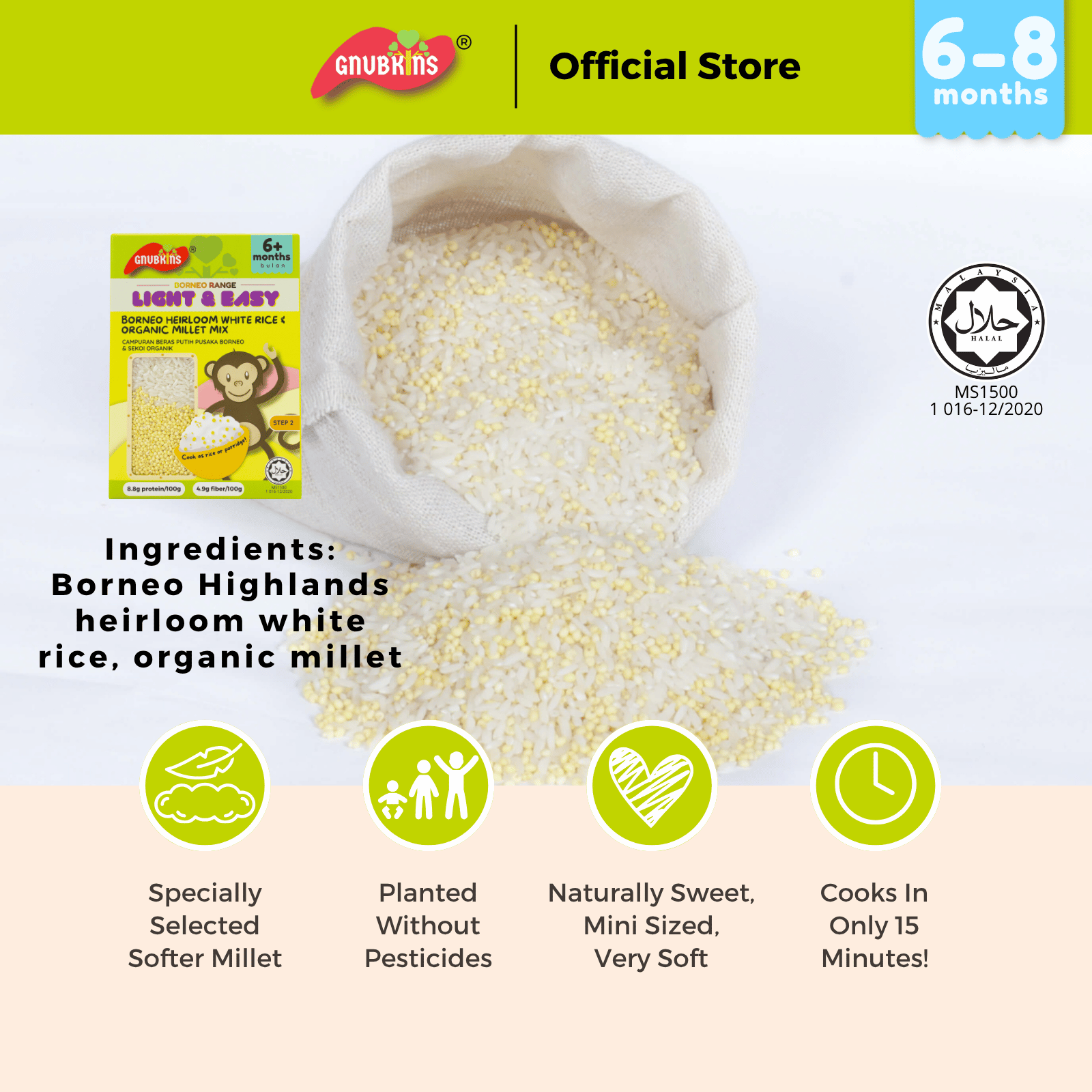 Baby Rice BORNEO (PREMIUM) Range