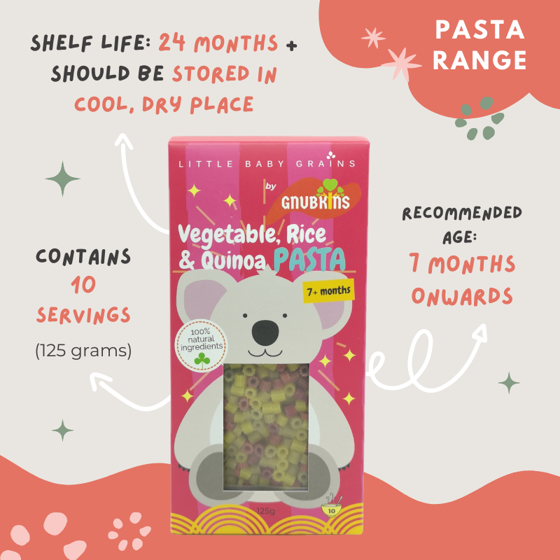 Vegetable, Rice & Quinoa Pasta - Gluten-Free (7 months onwards)